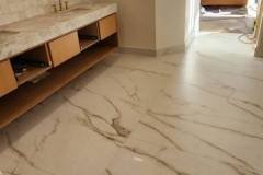 Luxurious marble flooring installed by Grapme Tile Works, showcasing quality craftsmanship.